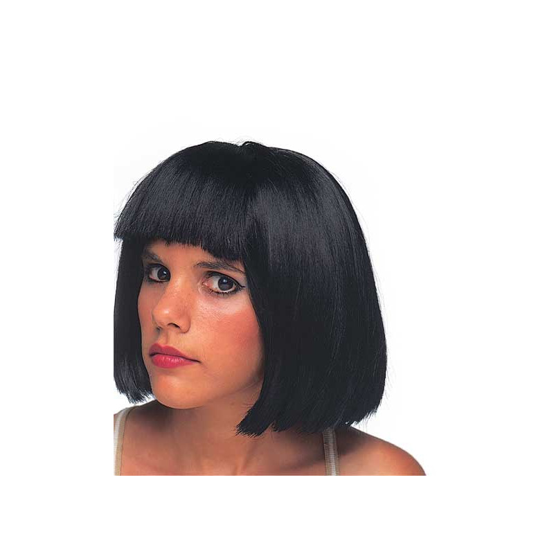 Vintage-Inspired Charleston Black Bob Wig with Fringe - Perfect for Theater and Costume Parties