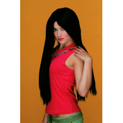 Morticia Long Black Wig
